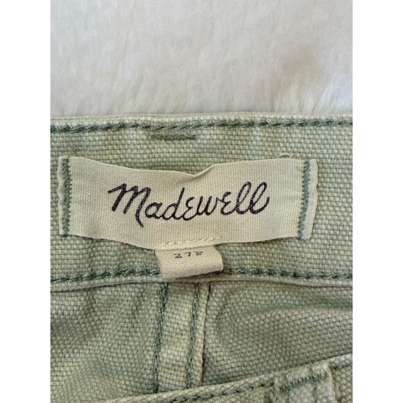 Madewell Wide Leg Cropped Jeans in Soft Lime Color - Picture 8 of 8